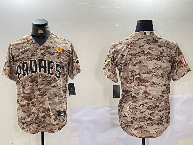 Men San Diego Padres Blank Camo Fashion 2024 Nike MLB Jersey style 3